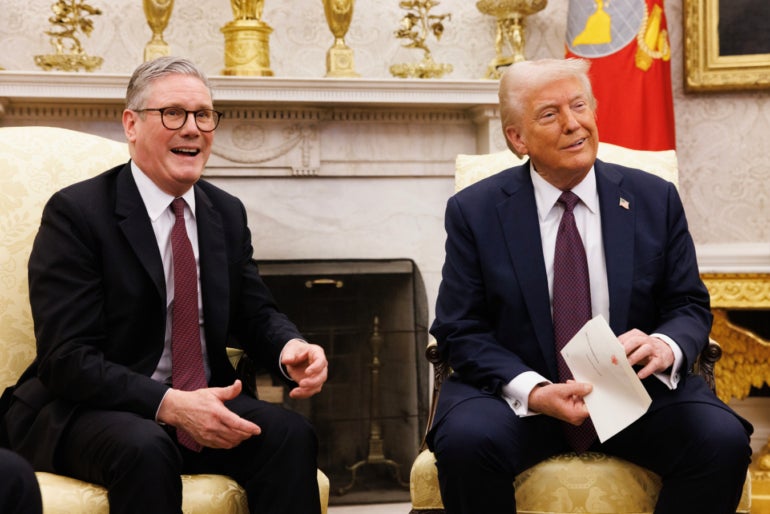 Prime Minister Keir Starmer meets US President Donald Trump.