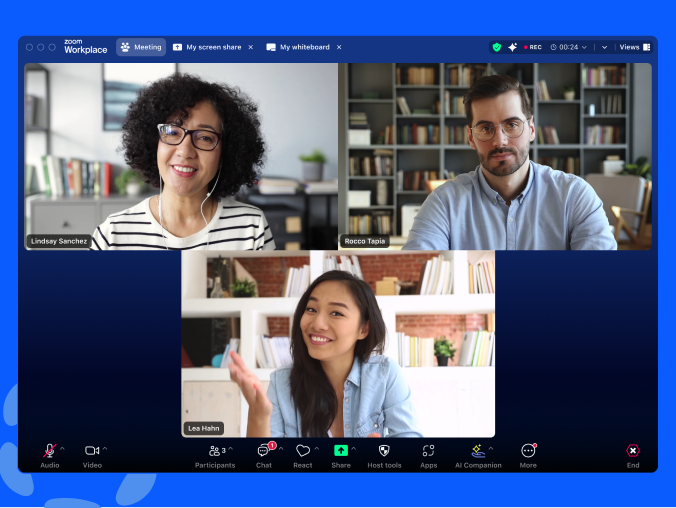 Zoom conference call.